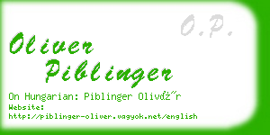 oliver piblinger business card